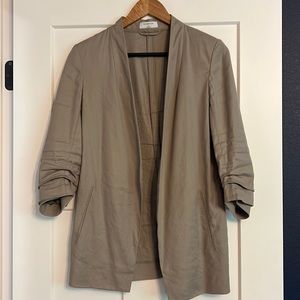 Babaton - Tan linen cropped jacket - size 4